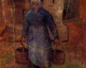 卡米耶毕沙罗 - Woman with Buckets